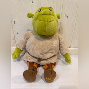 Macy's 2007 Special Edition Shrek Large Plush 19" Dream Works Movie Green